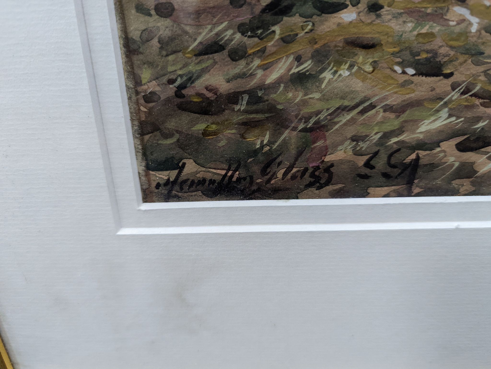 John Hamilton Glass (1890-1925), watercolour, River landscape, signed, 34 x 49cm